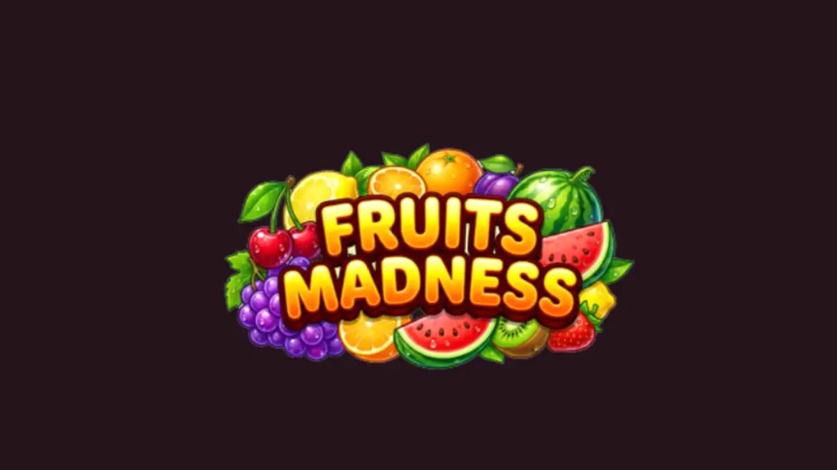 Tampilan visual slot Fruits Madness dengan simbol buah yang cerah dan berwarna-warni