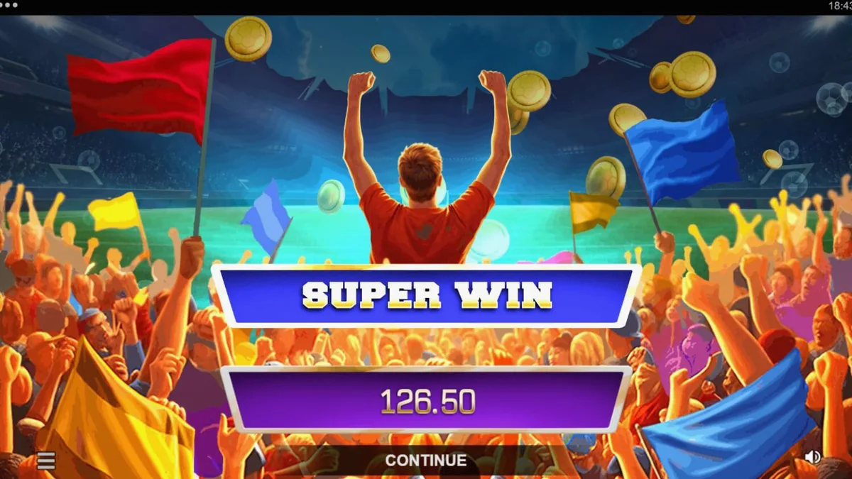 Tampilan visual stadion sepak bola dalam slot Ultimate Goal Blitz